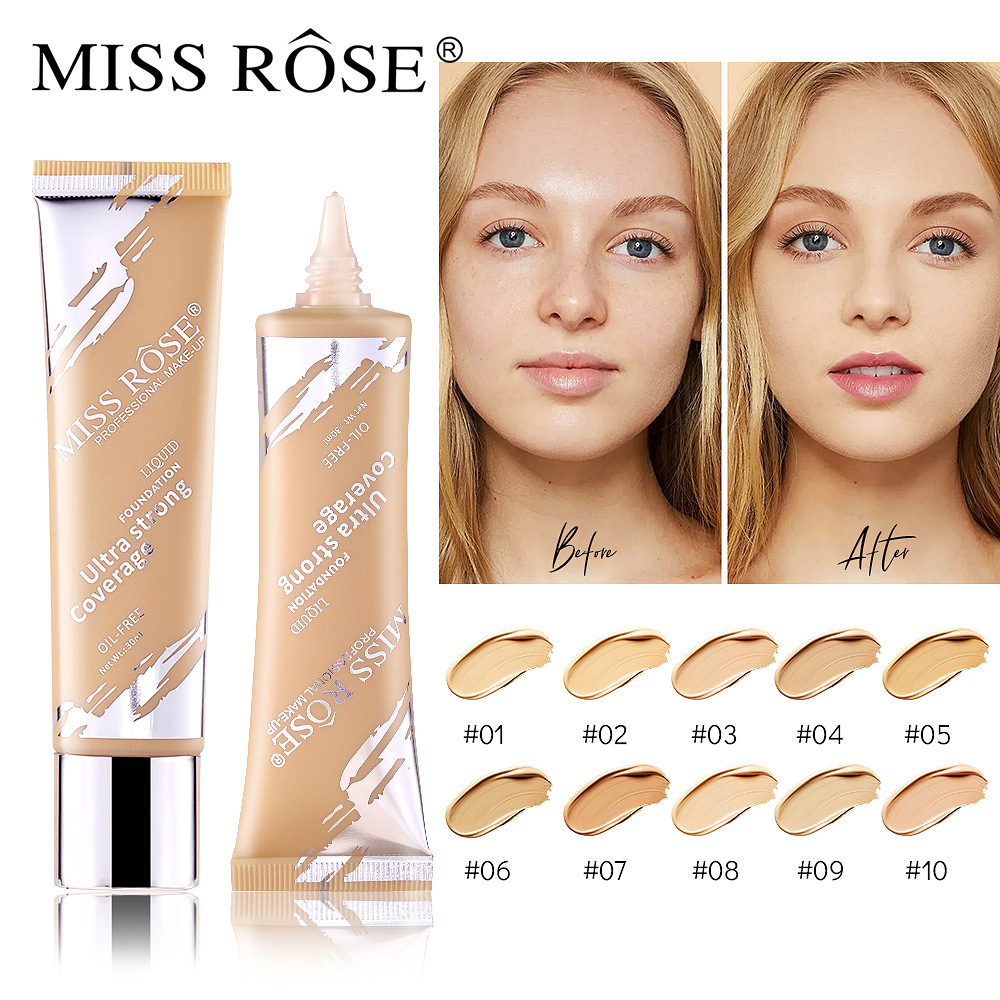 欧美彩妆控油持久修容遮瑕粉底霜自然易上色不易脱妆粉底液批发