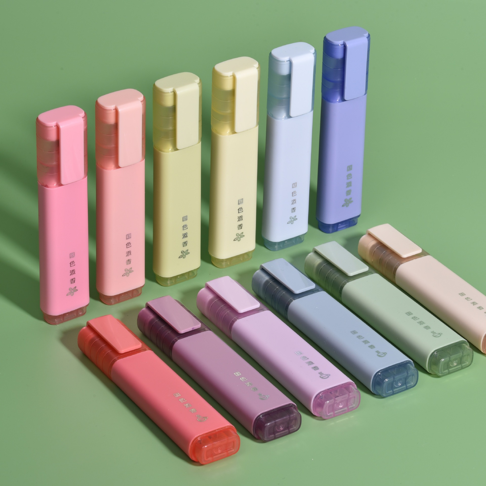 Morandi Soft Head Protector de ojos Resaltador de notas de mano perfumadas Bolígrafo clave Herramientas de pintura para estudiantes al por mayor