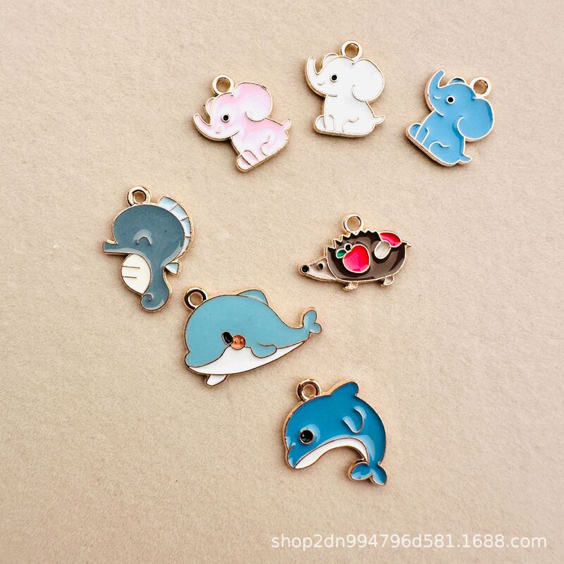 Elephant Hedgehog Dolphin Seahorse Whale Zinc Alloy Pendant Keychain Necklace DIY Accessories Accessories Animal Elephant Hedgehog Dolphin Seahorse Whale Zinc Alloy Pendant Keychain Necklace DIY Accessories Accessories Animal