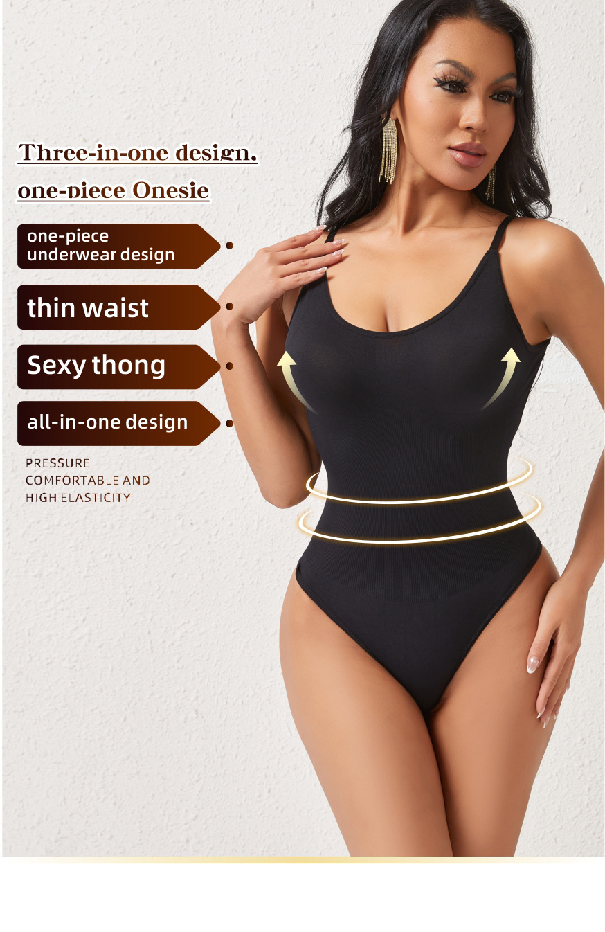 Nahtloser, rückenfreier Shapewear-Body – Bauchkontrolle & Po-Lifting Ganzkörperformer für Damen – Sexy Figurformende Unterwäsche (Schwarz/Nude/Kaffee)_voghion.com