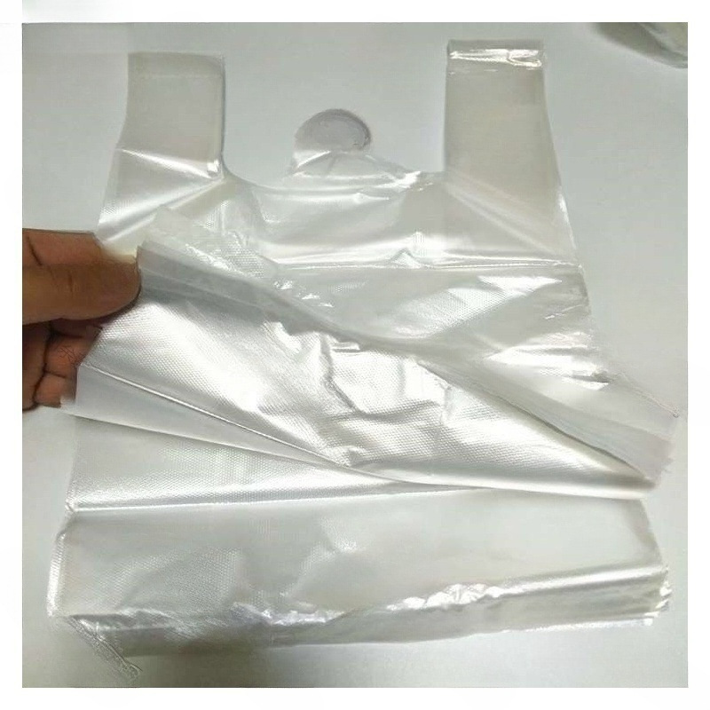 Cement Bag Commercial Transparent Pocket White Food Bag Packaging Material with Handle Bag Plastic Bag Commercial Batch