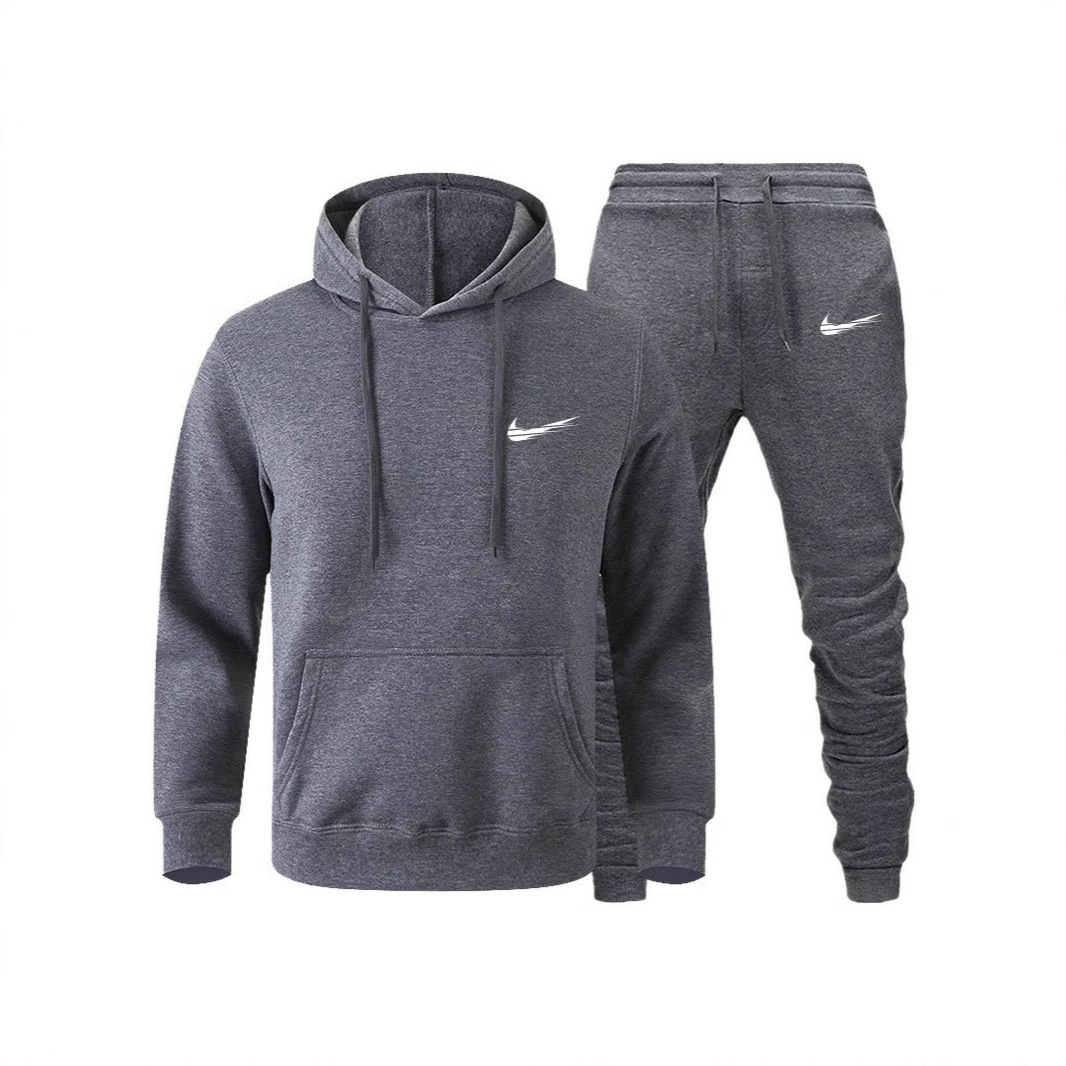 跨境爆款潮牌连帽男式卫衣套装休闲运动冬季男外贸裤加厚保暖男装