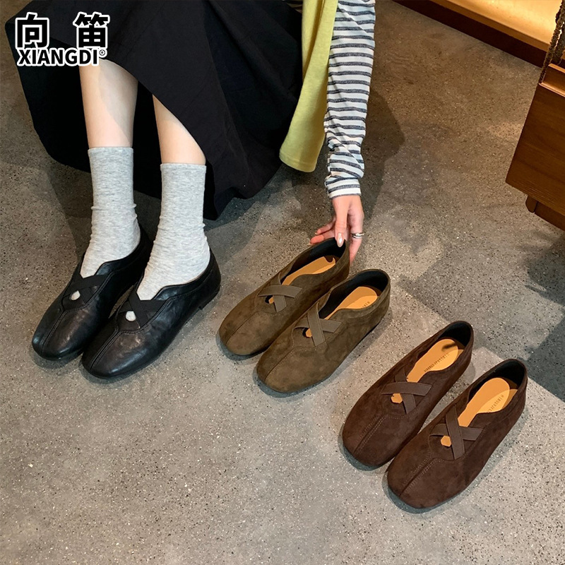 Leather vintage soft-soled Mary Jane shoes for women, Birkenstock shoes, 2026 autumn new loafers, moccasins Leather vintage soft-soled Mary Jane shoes for women, Birkenstock shoes, 2026 autumn new loafers, moccasins