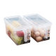 4L refrigerator vegetable and fruit storage box kitchen food egg crisper transparent storage box with lid and handle