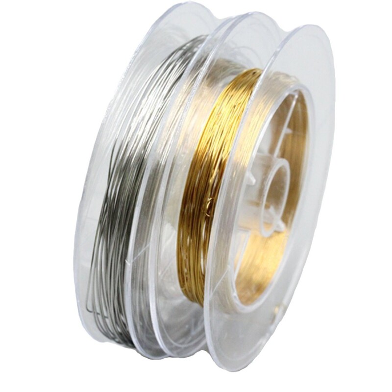 非退色ステンレス鋼チタン鋼軟線半硬線メッキ 18 k リアルゴールド巻線金線鋼線 diy アクセサリー|undefined
