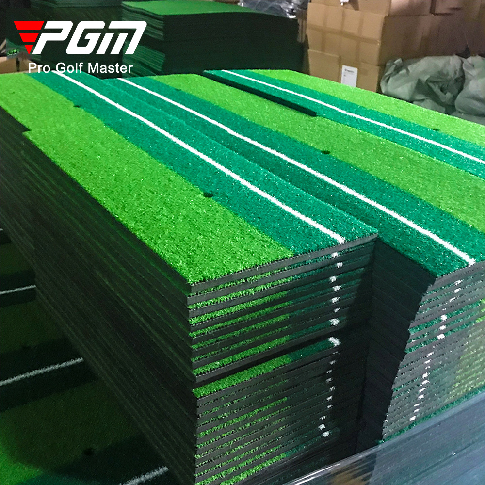 Thảm tập golf mini PGM cỏ hai màu 30x60cm dùng trong nhà — Thảm cỏ hai màu có dây trắng [TEE không có bóng], Thảm cỏ hai màu với dây trắng