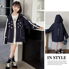 女童春秋款韩版休闲冲锋衣外套2025新款中大童洋气时髦儿童秋装潮