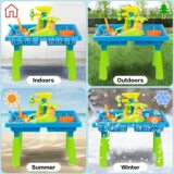 Сестрая детские дети на открытом воздухе инструменты для копания пляжные игрушечные таблицы детское песочное столик игра играет на стол для воды, игра на стол, играющий на стол