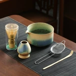 日式粗陶抹茶工具套装陶瓷窑变抹茶碗茶筅打茶点茶抹茶粉搅拌器