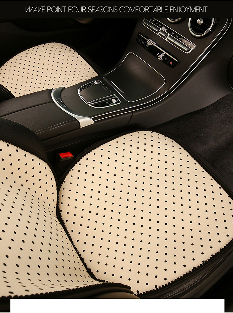 Car Seat Cushion Four Seasons Universal Cute Polka Dot Backrest Seat Cover