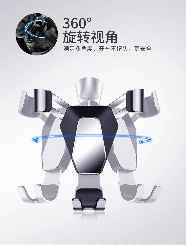 Car mobile phone bracket car air outlet special metal anti-shake fixed support navigation frame car universal new