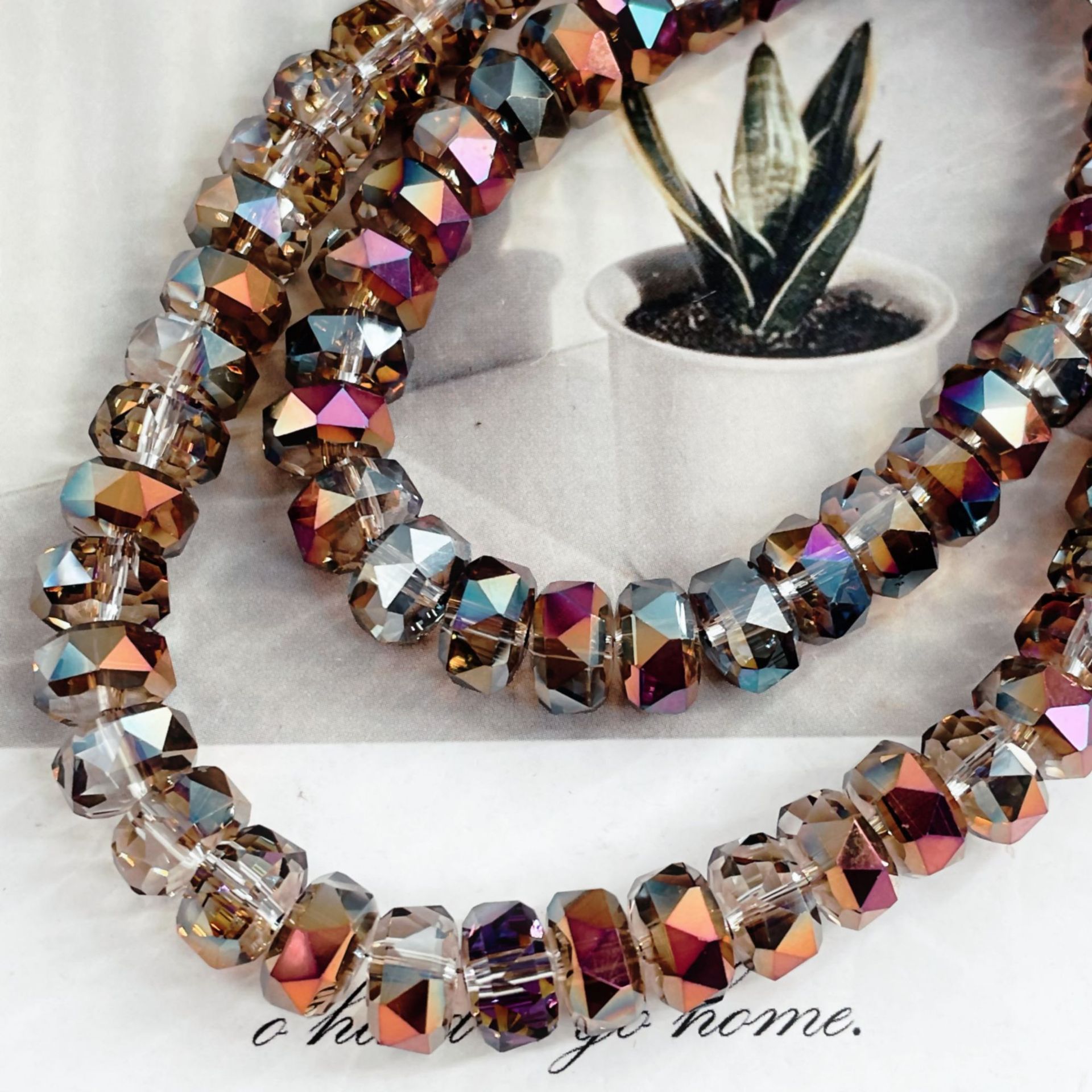 8mm Rainbow Wheel Jingjing Diy Jewelry Este embrión Vidrio Cristal Jewelry Pulsera Collar Moda Jewelry Accesorios dispersos