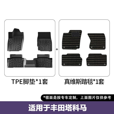 Modelə uyğun ayaqaltı Toyota Tacoma, all-environmentally-friendly - 24-26-toyota-tacoma-double-layer-floor-mats-jeanswest-blanket