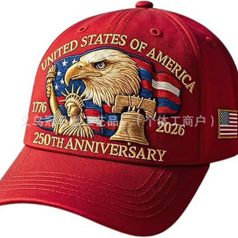 老鹰棒球帽250周年刺绣纪念帽南瓜鸭舌帽 250th Anniversary Cap|undefined