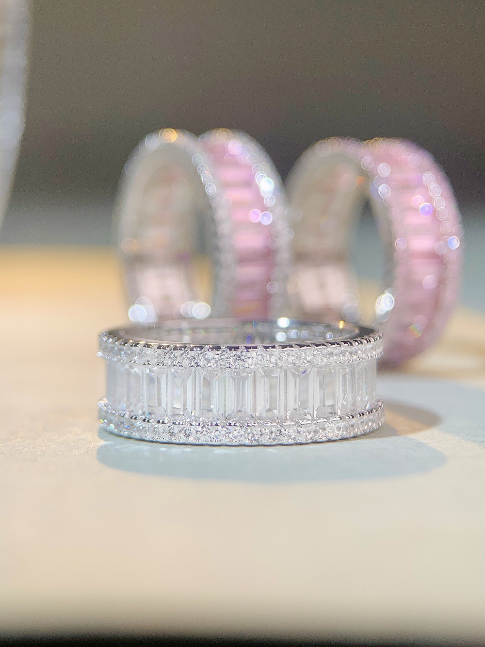 Fashion Geometric Sterling Silver Plating Zircon Rings 1 Piece