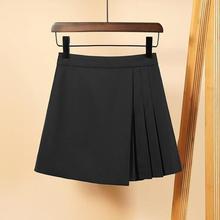 白枕鹤高腰西装短裤女新款春夏今年流行字阔腿显瘦气质