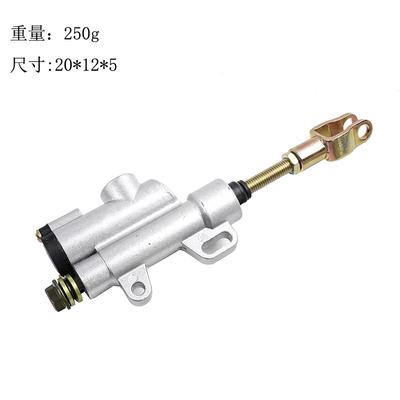 Off-road motorcycle ATV beach vehicle accessories 50-250CC rear brake master cylinder straight oil pump foot brake integrated pump (Motosiklet ləvazimatları və aksesuarları) - silver-short-rod