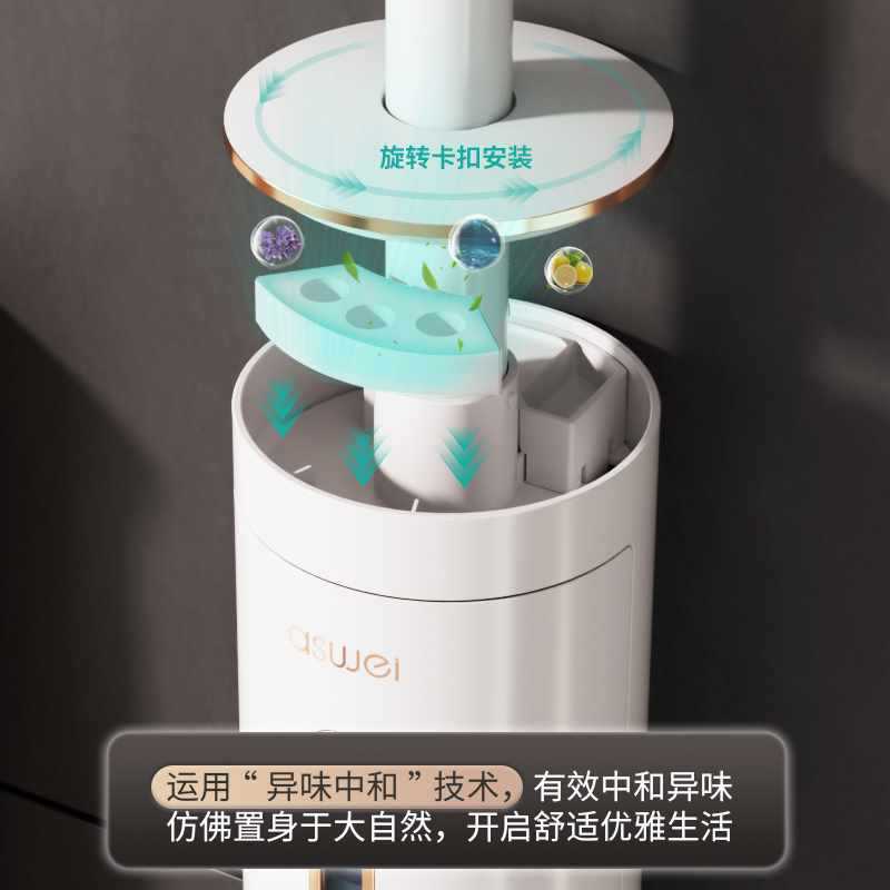 Esquina muerta doméstica sin limpieza colgada en la pared cepillo de lavado de inodoro cabeza de cepillo nuevo 2023 cepillo de inodoro desechable conveniente reemplazo