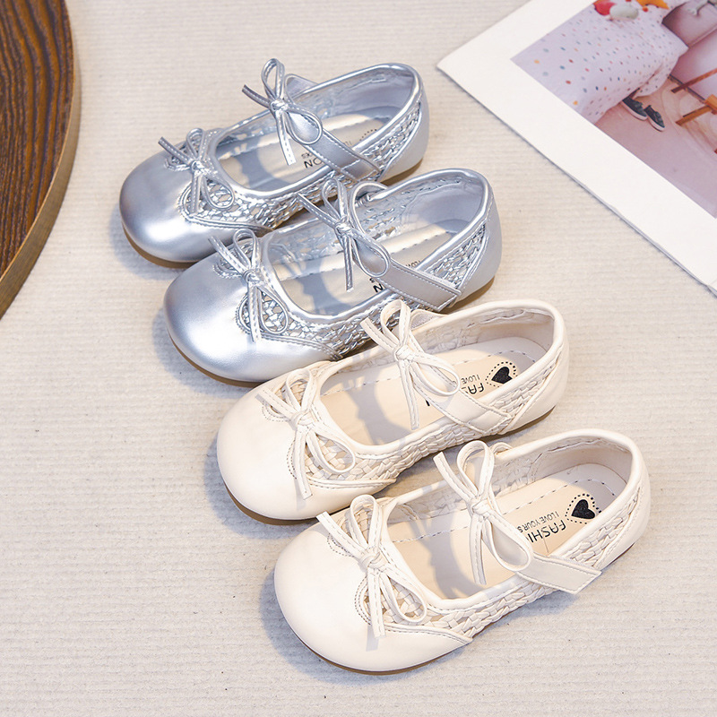 2026 primavera y verano nuevo bebé hueco zapatos transpirables para niños tejiendo zapatos de cuero Mary Jane image 5