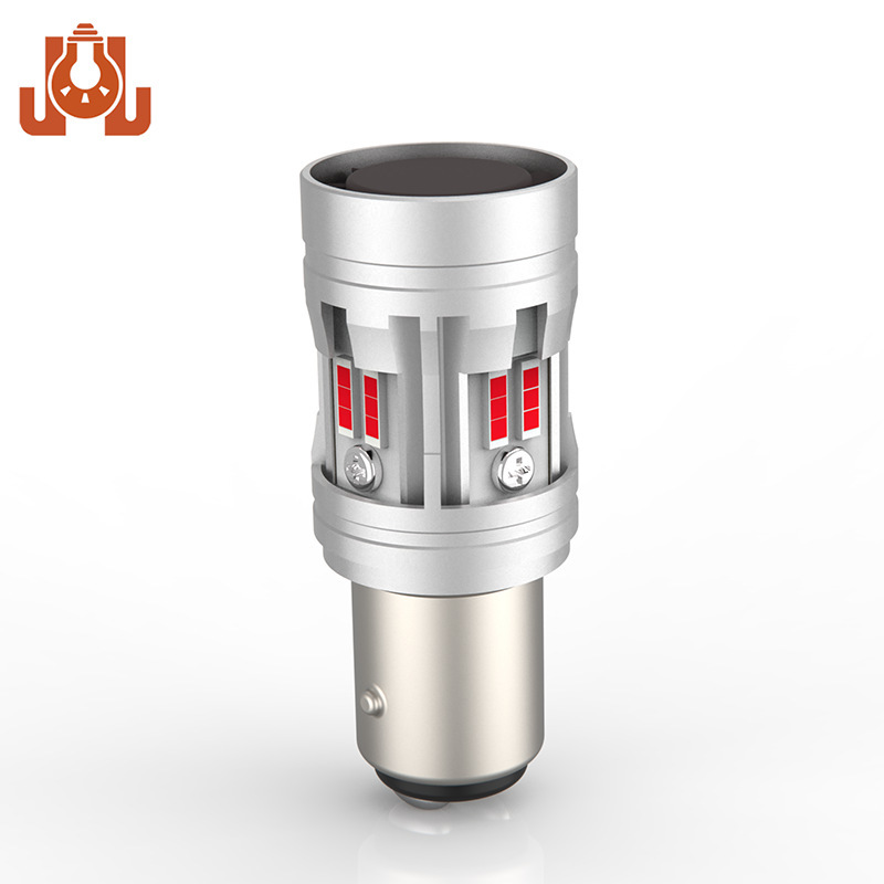 1156 1157 LED解码刹车灯红光高亮大功率带风扇P21/5W LED车灯|undefined