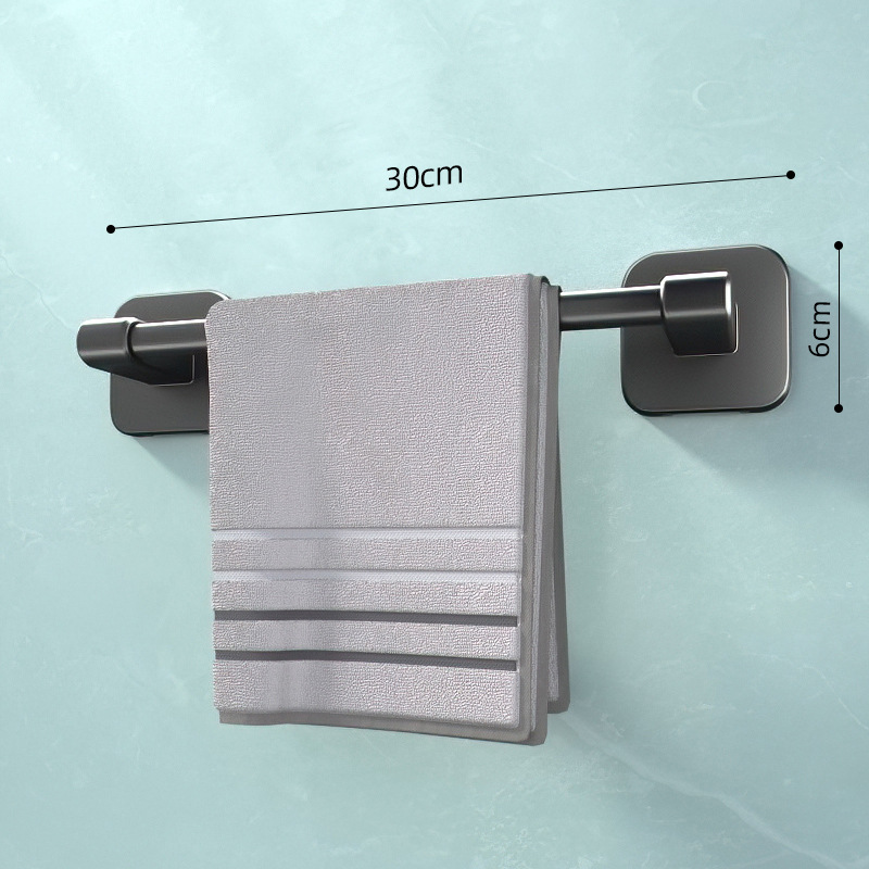 Toallero ponche libre baño doble barra colgante de pared Barra de Toalla baño sola barra de almacenamiento de rack inodoro estante de inodoro