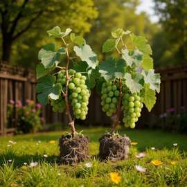 葡萄树苗阳光玫瑰蓝宝石庭阳台院种植果树带土盆栽南北方当年结果