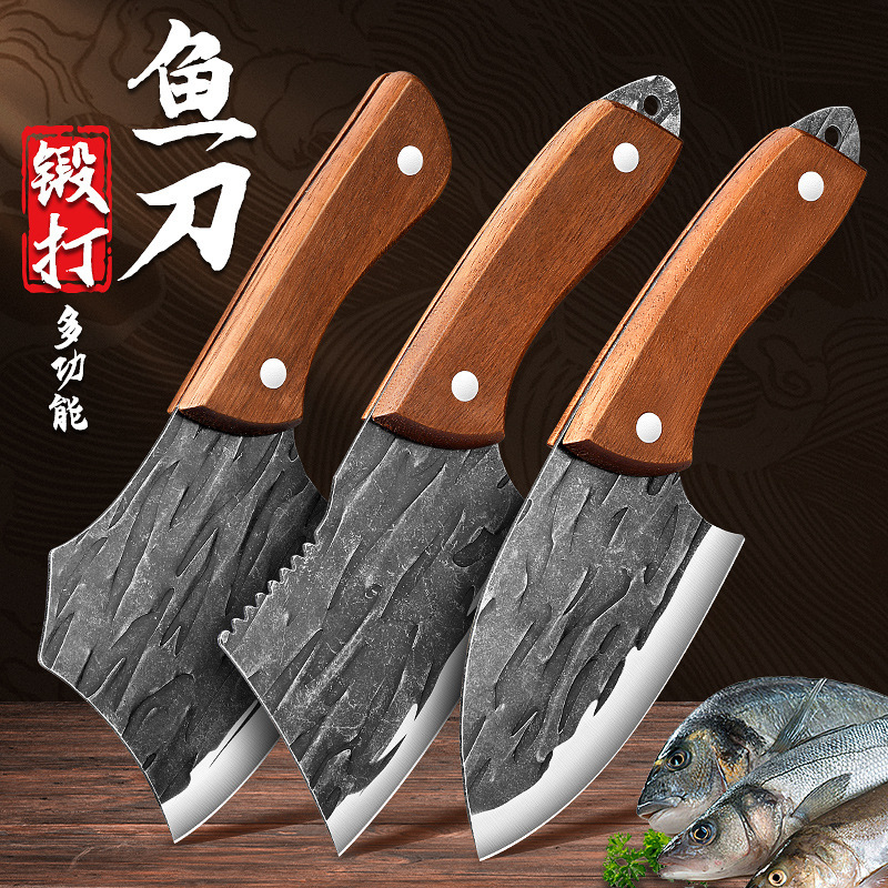 Cuchillo de cocina doméstico súper rápido afilado cuchillo de pesca cuchillo de corte de cocina mini cuchillo de matadero al aire libre de acero inoxidable Otros