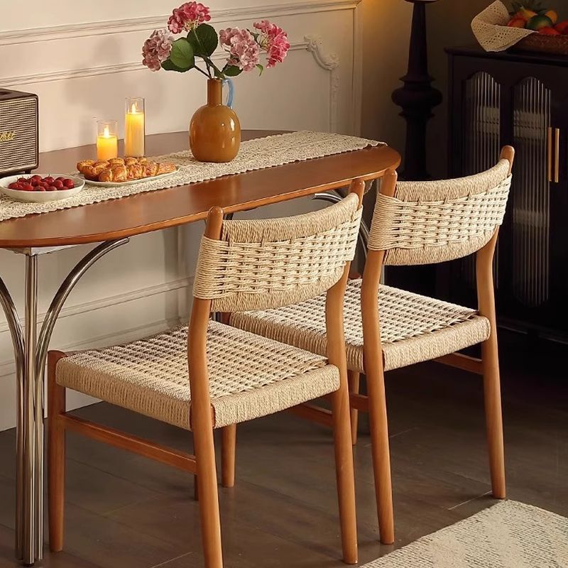 Medieval-Style Solid Wood Rattan Dining Chair with Breathable Seat Surface, Stable Load-Bearing Capacity, Suitable for Home Study Room, Dining Room, Leisure Chair, Multi-Functional Chair Medieval-Style Solid Wood Rattan Dining Chair with Breathable Seat Surface, Stable Load-Bearing Capacity, Suitable for Home Study Room, Dining Room, Leisure Chair, Multi-Functional Chair