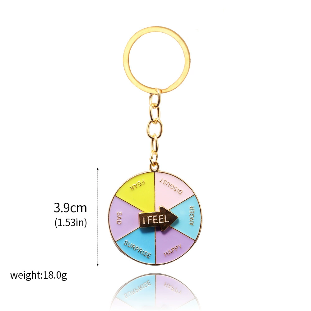 Rainbow emotional adjustable keychain, badge, brooch