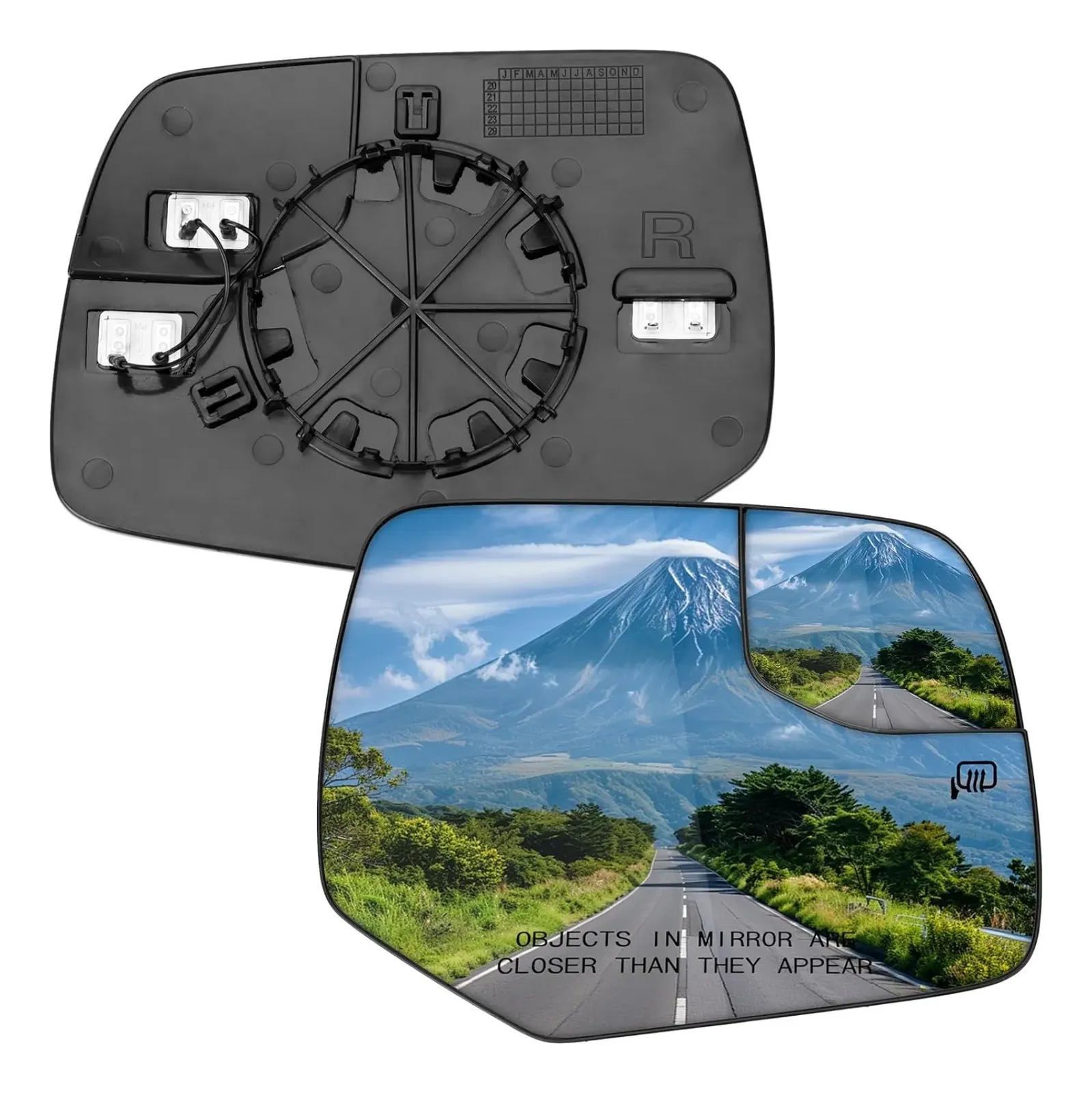Suitable for 2008-2012 Ford Escape US version heated rearview mirror lens, reversing mirror lens, reflector glass