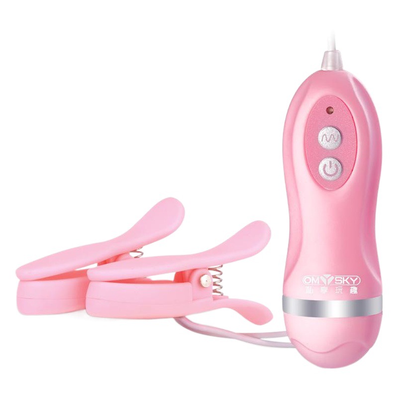 -Omysky. Diversión privada clip de mama vibrador clip de mama pareja juguetes sexuales para adultos