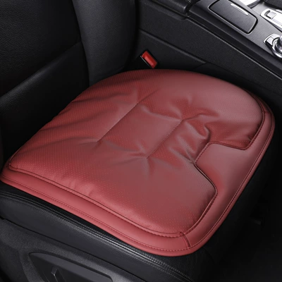 Car Seat Cushion, Nappa Leather Seat cushion, seat cover - super-non-slip-raffi-red-front-row-1-piece