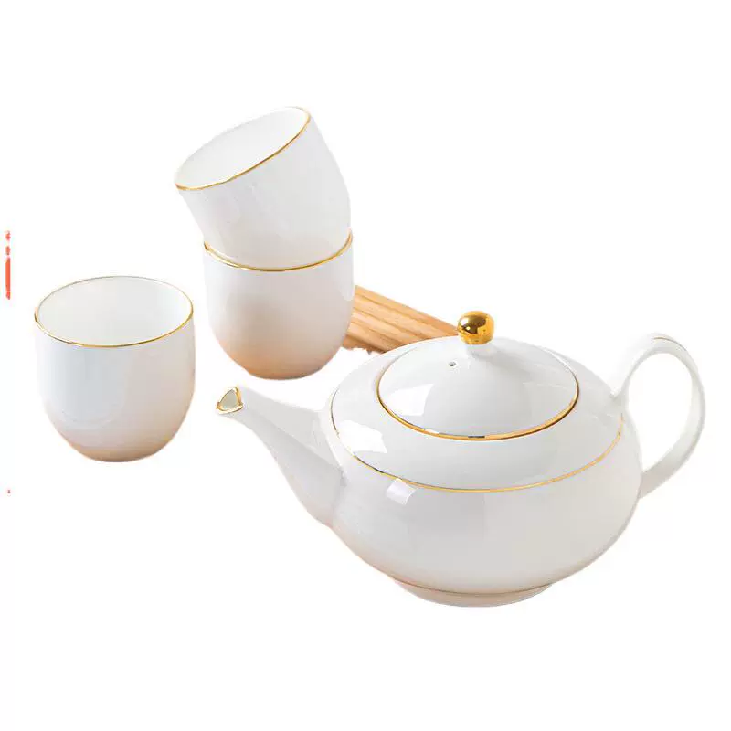 Modern ceramic white teapot for living room