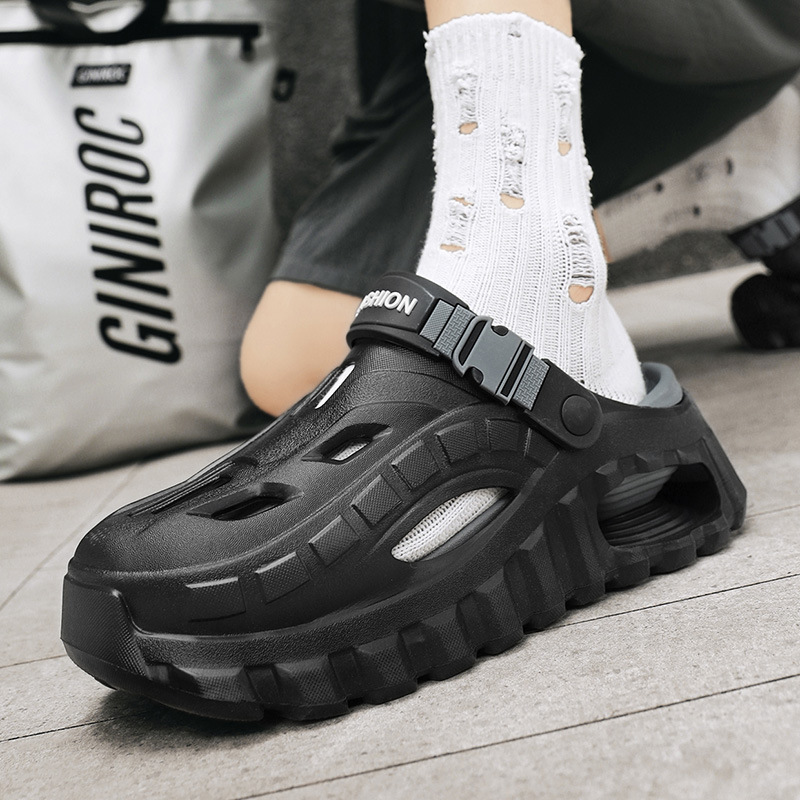 Cross-Border Trendy Men's Clogs for Summer, Dual-Use Closed-Toe Slippers, Breathable Outdoor Casual Beach Sandals Cross-Border Trendy Men's Clogs for Summer, Dual-Use Closed-Toe Slippers, Breathable Outdoor Casual Beach Sandals