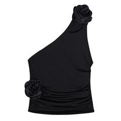 2025新款黑色不規則斜肩背心女夏季韓版內搭設計感小眾無袖上衣