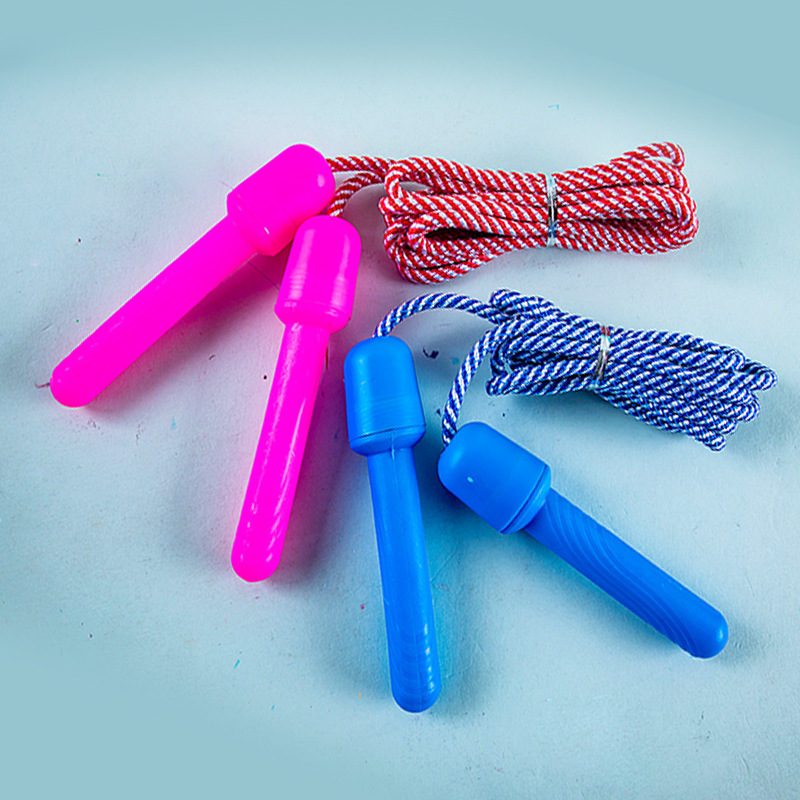 BT8308 cuerda de saltar para niños cuerda de saltar de algodón de dos colores entrenamiento deportivo de la escuela cuerda de saltar regalo del estudiante