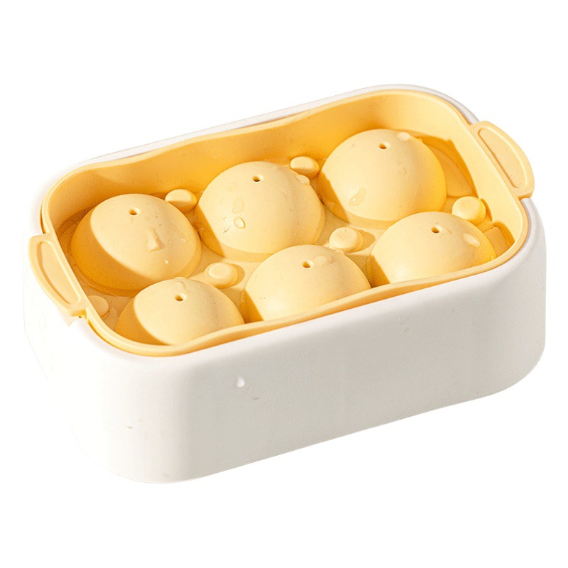 Verano nueva bandeja de hielo de silicona bandeja de hielo de seis bolas cocina DIY hockey sobre hielo cubo de hielo hogar creativo venta al por mayor