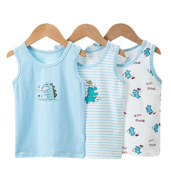 children's cotton summer thin T-shirt sleevless for men and women