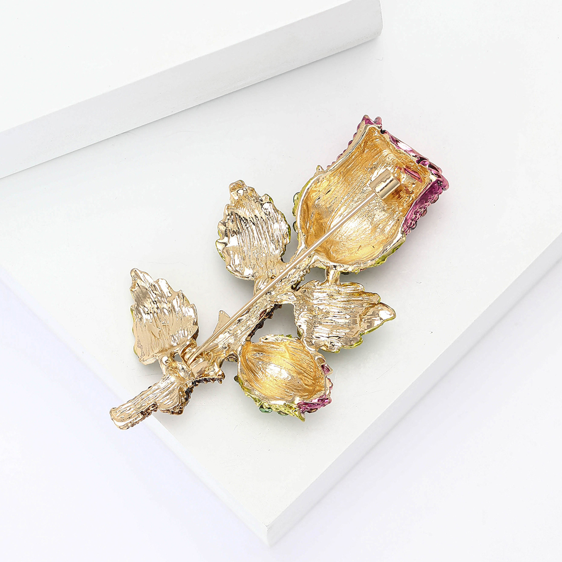 Vacation, Classic Style Style Vacation Classic Style Pin Flower Alloy Inlay Zircon Women's Brooches