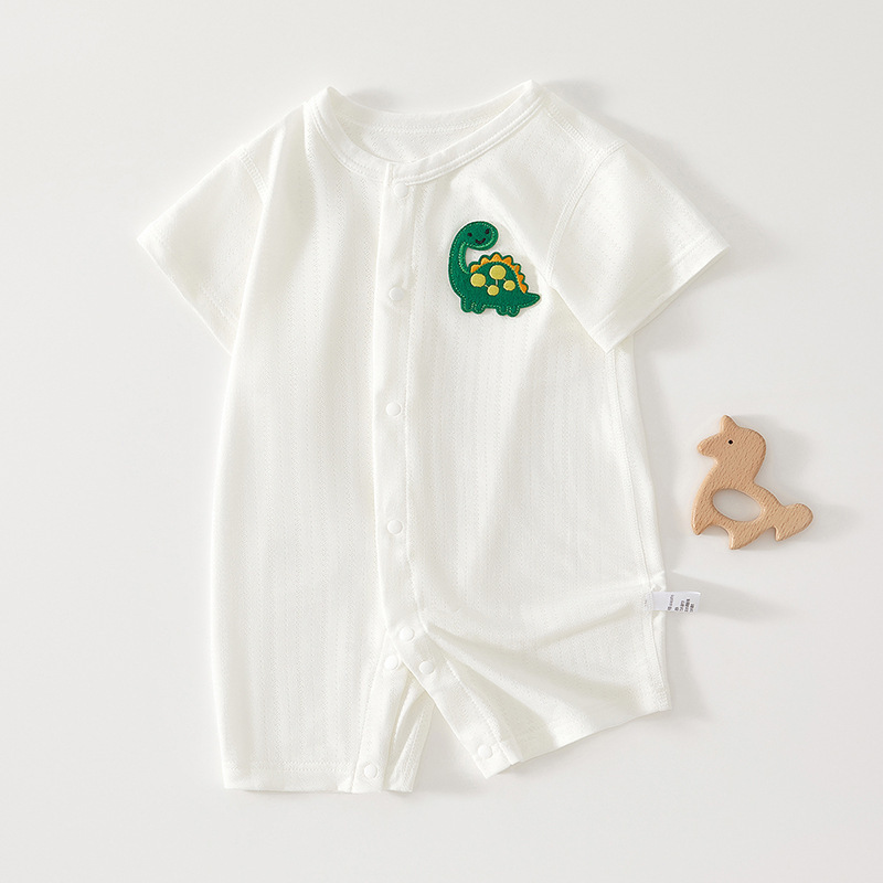 Baby jumpsuit summer thin modal newborn clothes for boys and girls baby short-sleeved climbing clothes summer clothes