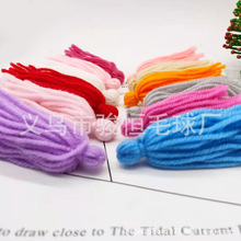 厂家供应9cm毛线膨胀流苏绕头吊穗 开司米流苏服装辅料可定制颜色