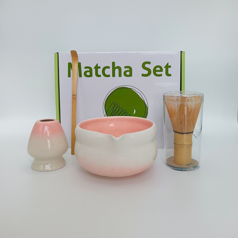 Cerámica matcha set con bocal de té matcha cepillo de té 100 - Ben-stand matcha combinación matcha herramienta de té caja de regalo
