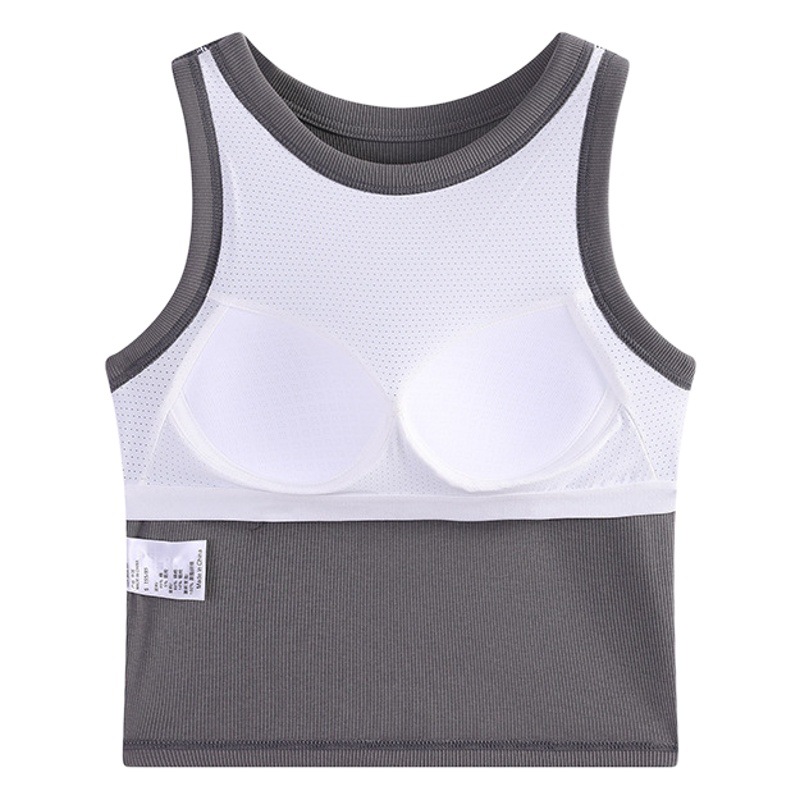 Canvaus blanco camisola desgaste interior de las mujeres con el cojín del pecho verano tocando fondo Corto Hot Girl sexy Slim top