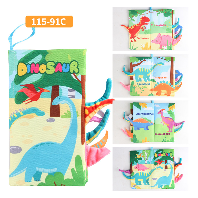 Bebés de educación temprana animal cola bebé libro de tela animal marino libro de palma animal forestal libro de tela juguete transfronterizo