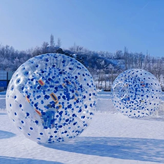 真人雪地充气保龄球TPU抗寒儿童雪地碰碰球冰雪悠波球雪橇冰爬