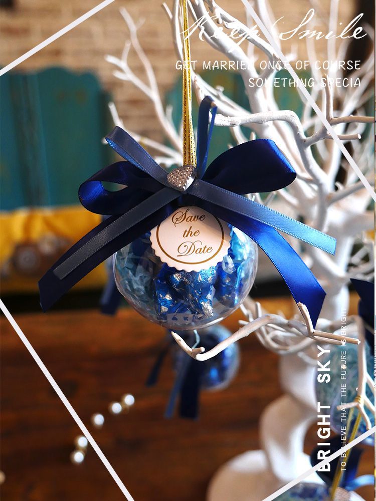 Creative Wedding Candy Box, Marriage Happy Candy Box, Creative Gift Box, Transparent Sphere, European Style, Forest System Plastic Candy Box