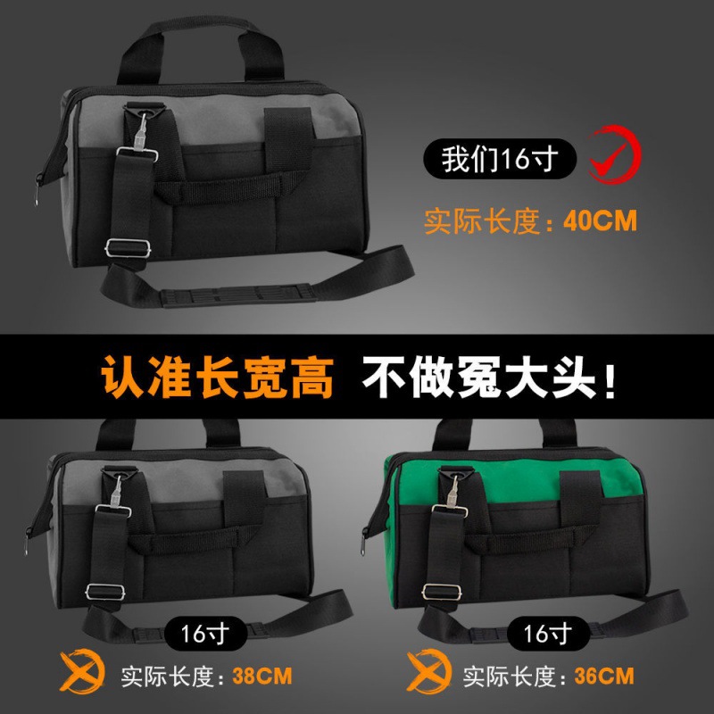 Kit de herramientas multifuncional electricista mantenimiento de carpintería durable extra grande kit de herramientas mantenimiento del hogar bolsa de almacenamiento de hardware