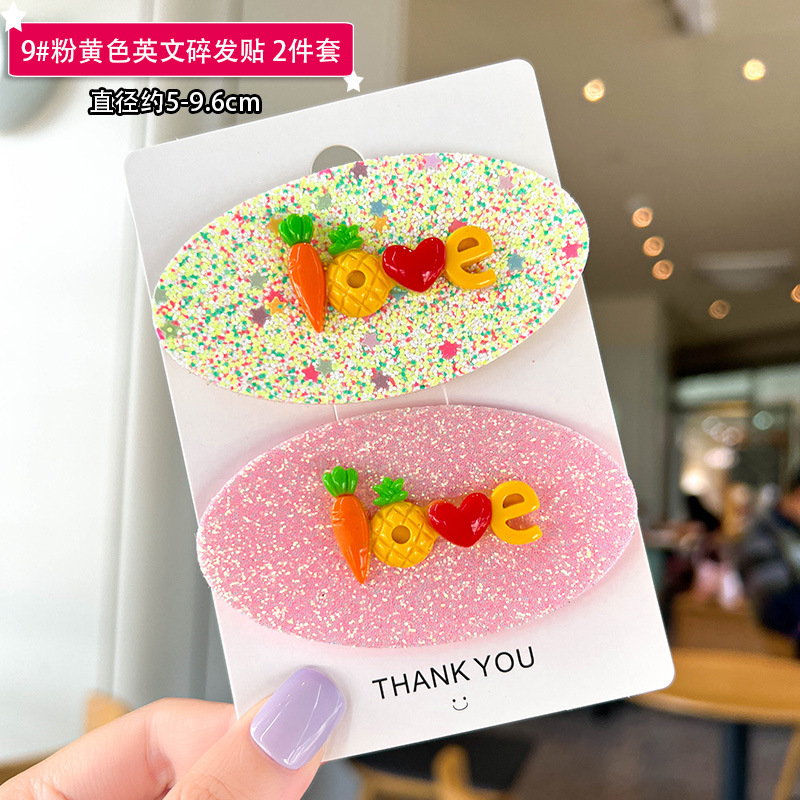 No marcas de pestañas pegando pegatinas de velcro temperamento nuevo frente pegatinas de cabello rotas de la cabeza de las mujeres acabado de cabello