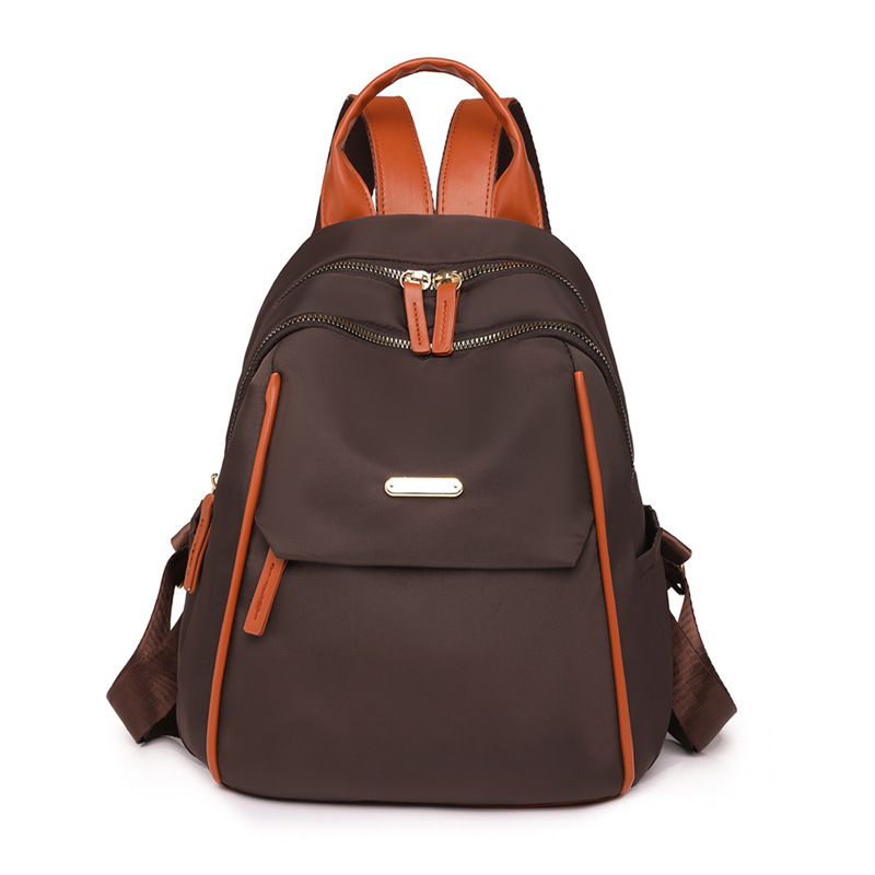 Mochila ligera de viaje para mujer 2024 nueva moda en contraste color Oxford tela pequeña mochila para mujer mochila al por mayor