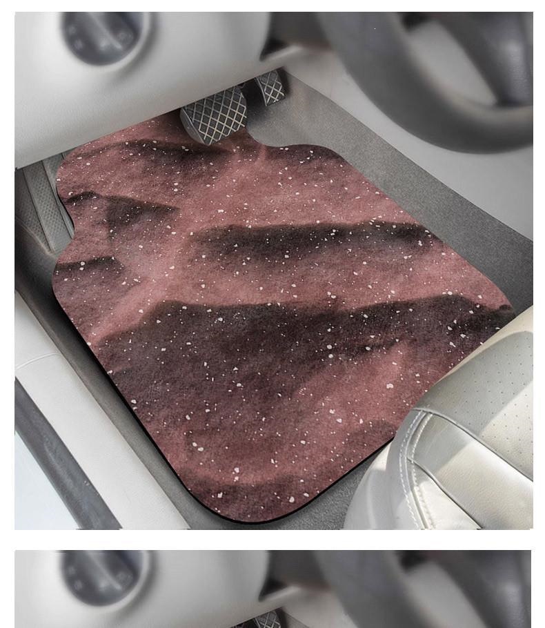 Diatomaceous earth car floor mats, starry sky design, absorbent, carpet-style, universal fit, easy to clean, single-piece, removable, decorative car mats